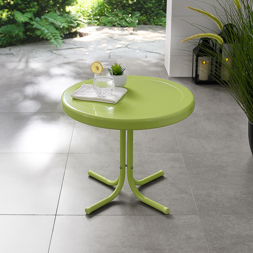 Griffith Outdoor Metal Side Table Key Lime Gloss