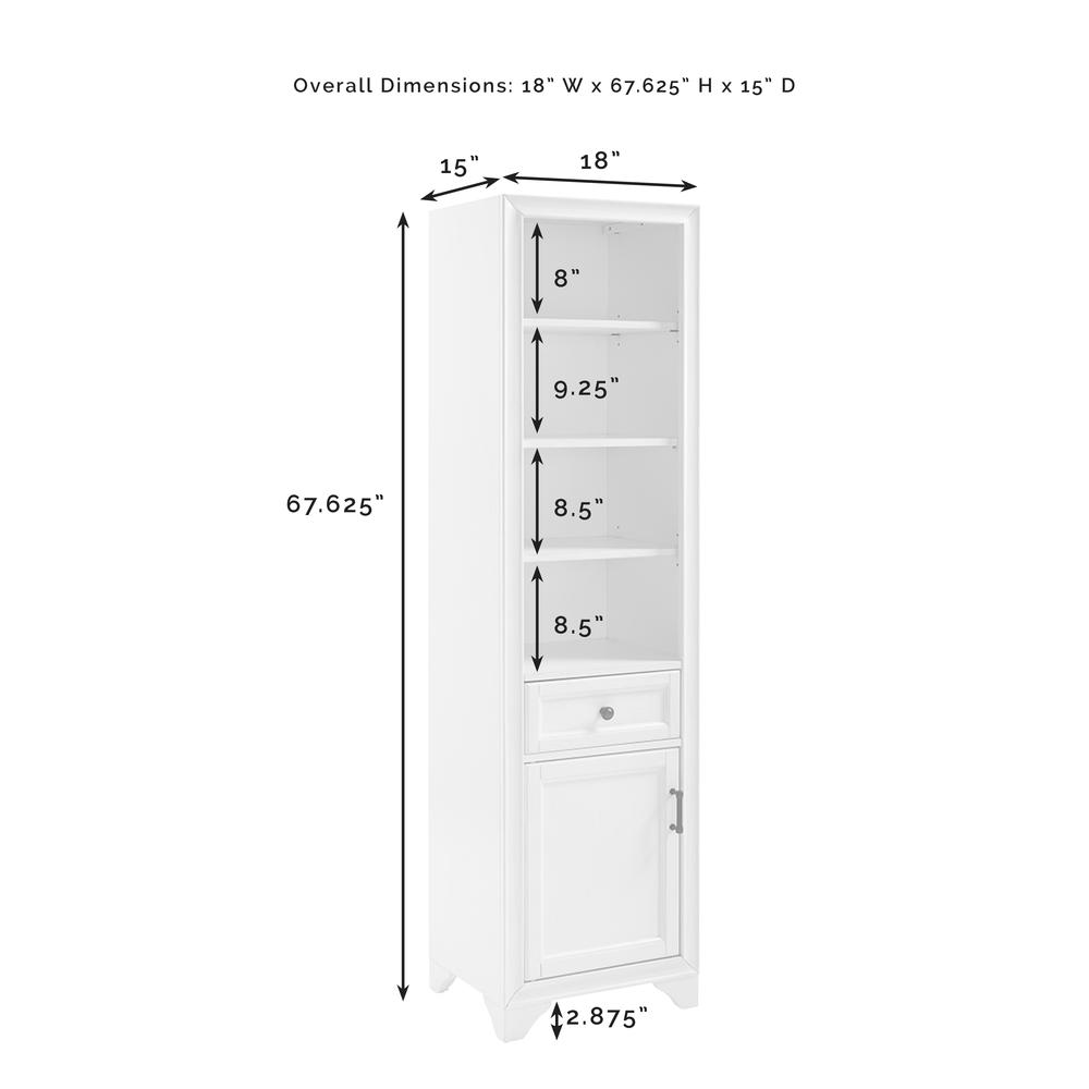 Tara 3Pc Entryway Set Distressed White - Hall Tree & 2 Linen Cabinets