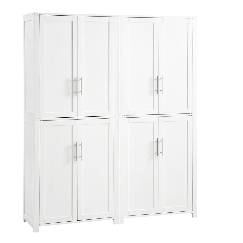 Savannah 2Pc Pantry Set White - 2 Pantries