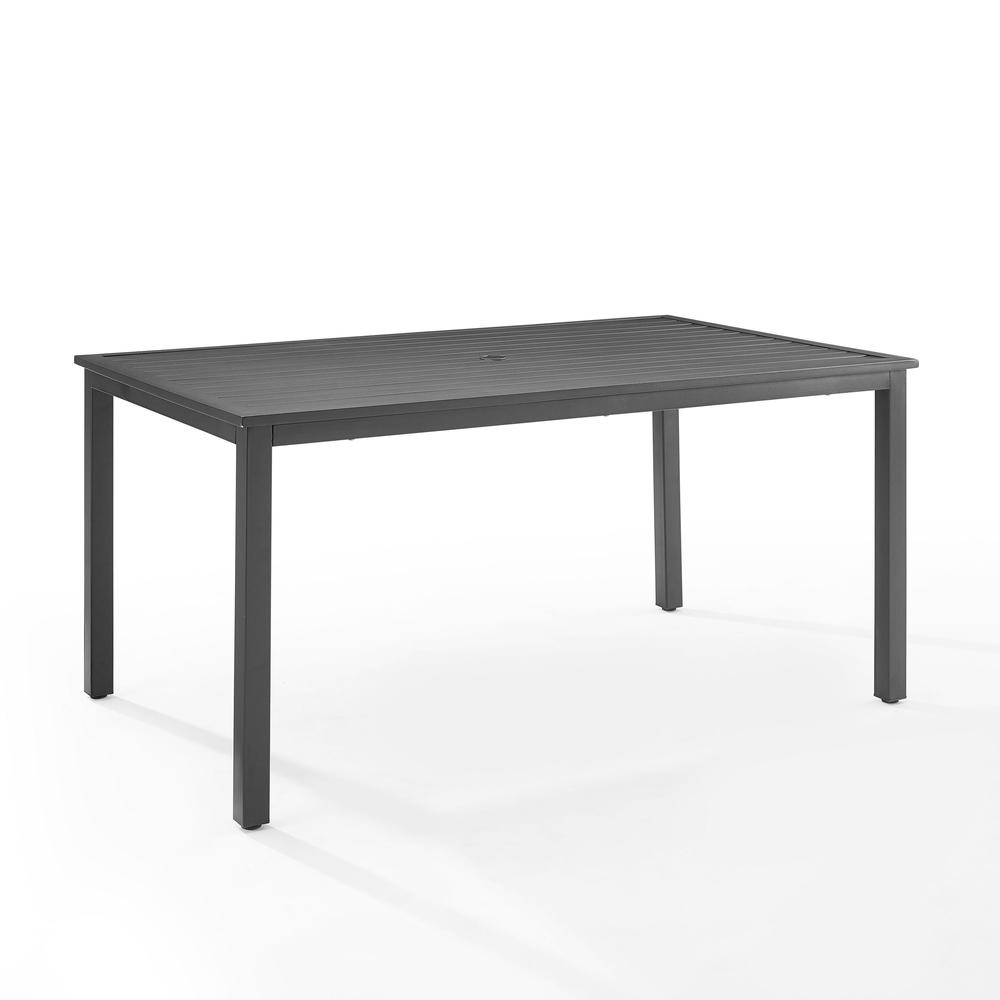 Hansen Outdoor Metal Dining Table Matte Black