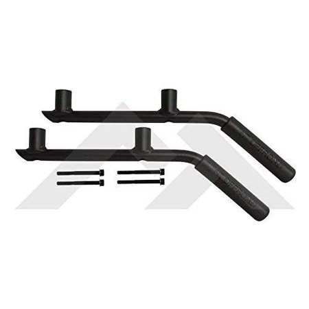 BLACK POWDER COATED STEEL REAR GRAB HANDLE SET FOR 07-18 JEEP JK WRANGLER