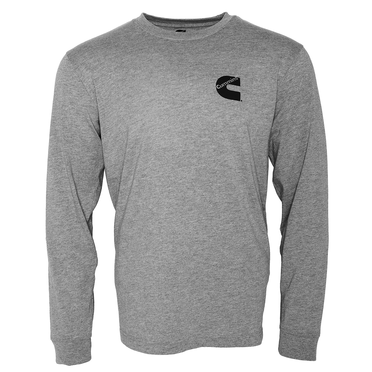 Cummins Unisex Long Sleeve T-shirt Cotton Blend Tee in Sport Gray CMN4782 - Small