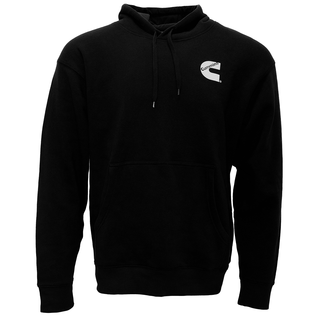 Cummins Unisex Fleece Pullover Hoodie Black Sweatshirt in Comfortable Cotton Medium CMN4792