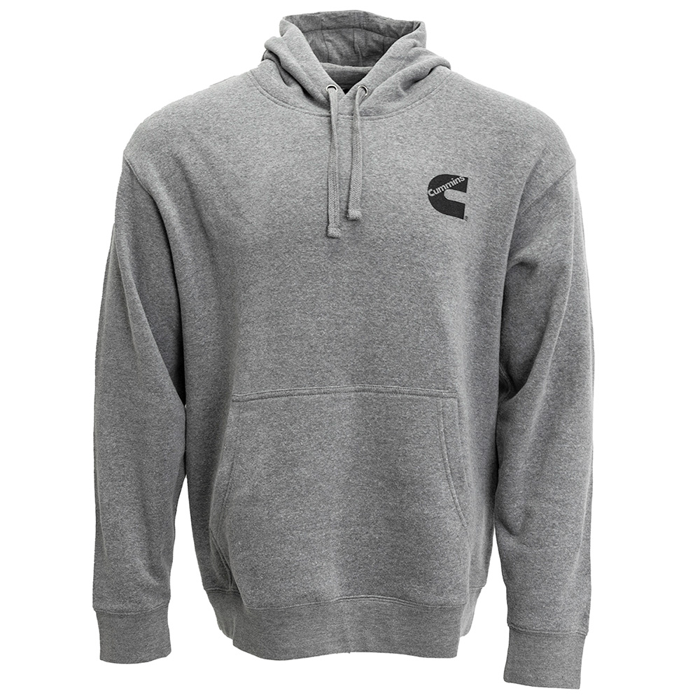 Cummins Unisex Fleece Pullover Hoodie Sweatshirt in Gray in Comfortable Cotton Blend Small CMN4798