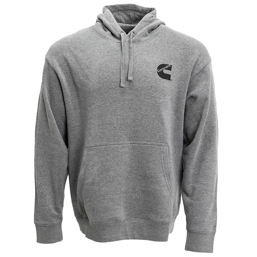 Cummins Unisex Fleece Pullover Hoodie Sweatshirt Gray in Comfortable Cotton Blend 2XL CMN5002