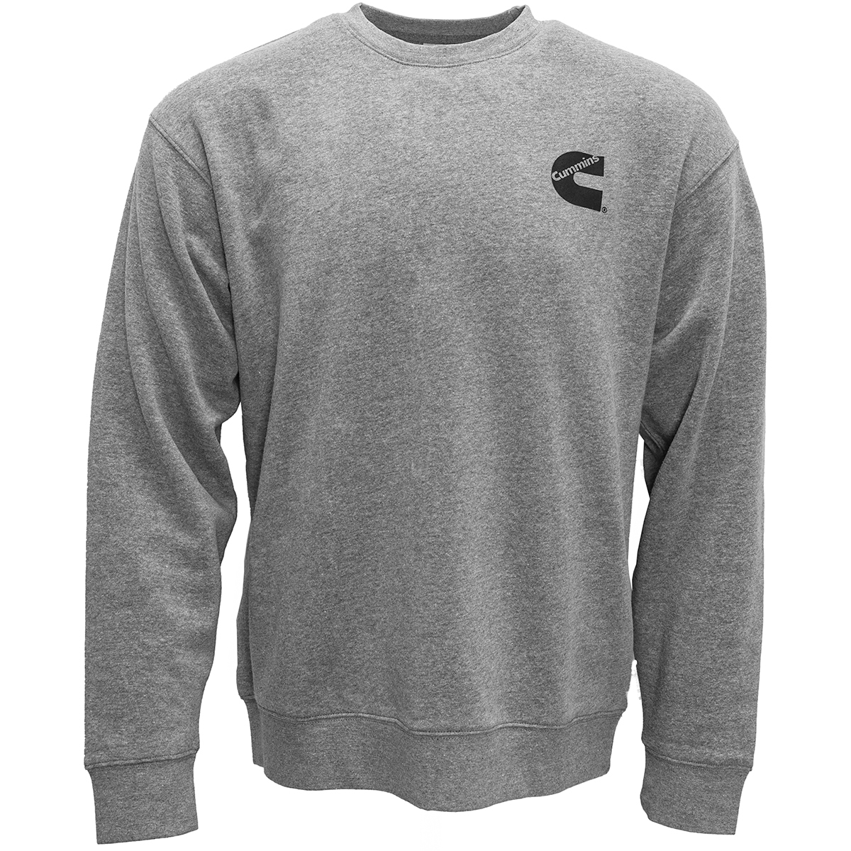 Cummins Unisex Fleece Crewneck Sweatshirt Gray in Comfortable Cotton Blend Small CMN5022