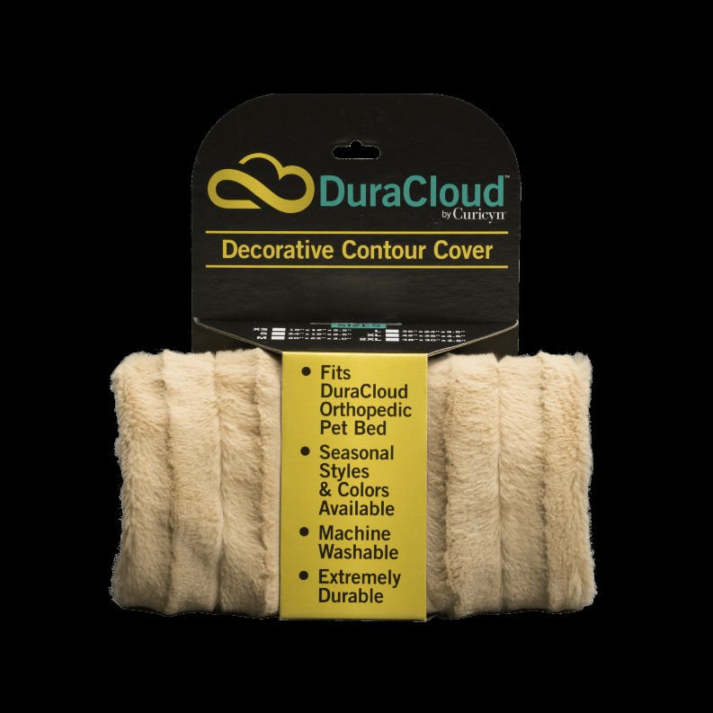 DuraCloud Orthopedic Pet Bed and Crate Pad Contour Cover X-Small Camel