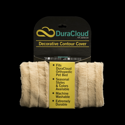 DuraCloud Orthopedic Pet Bed and Crate Pad Contour Cover Small Camel
