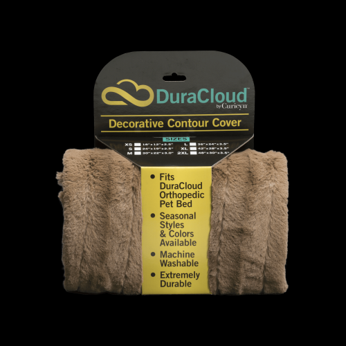 DuraCloud Orthopedic Pet Bed and Crate Pad Contour Cover X-Large Mocha