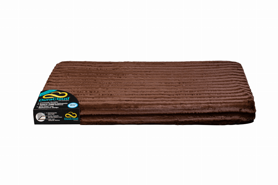 DuraCloud Orthopedic Pet Bed and Crate Pad Contour Cover X-Large Brown