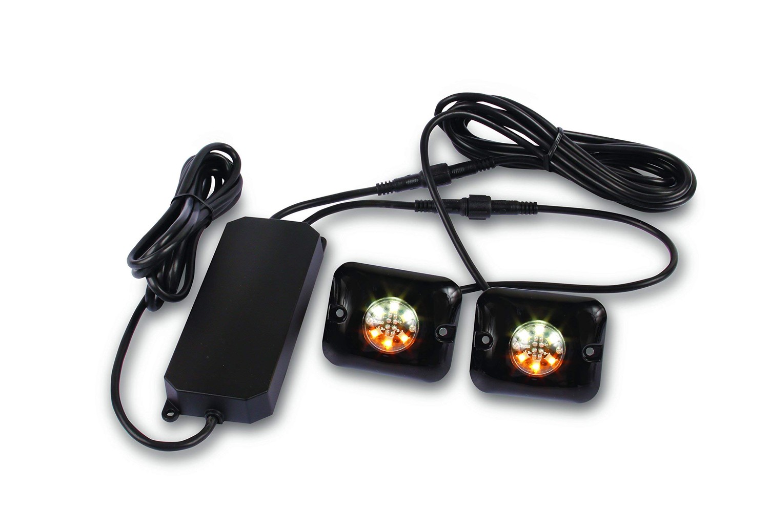 ONE PAIR LED STROBES AMBER/WHITE COMBO