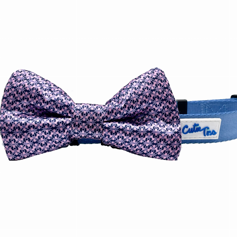 Cutie Ties Dog Bow Tie - One Size Pink & Blue