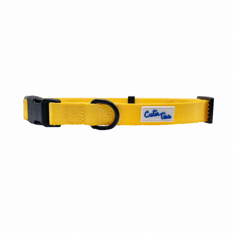 Cutie Ties Fun Design Dog Collar - Large Yellow