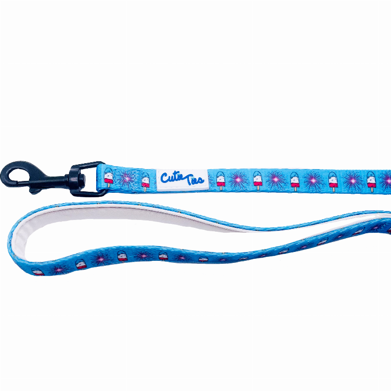 Cutie Ties Fun Design Dog Leash - Large 4th of July