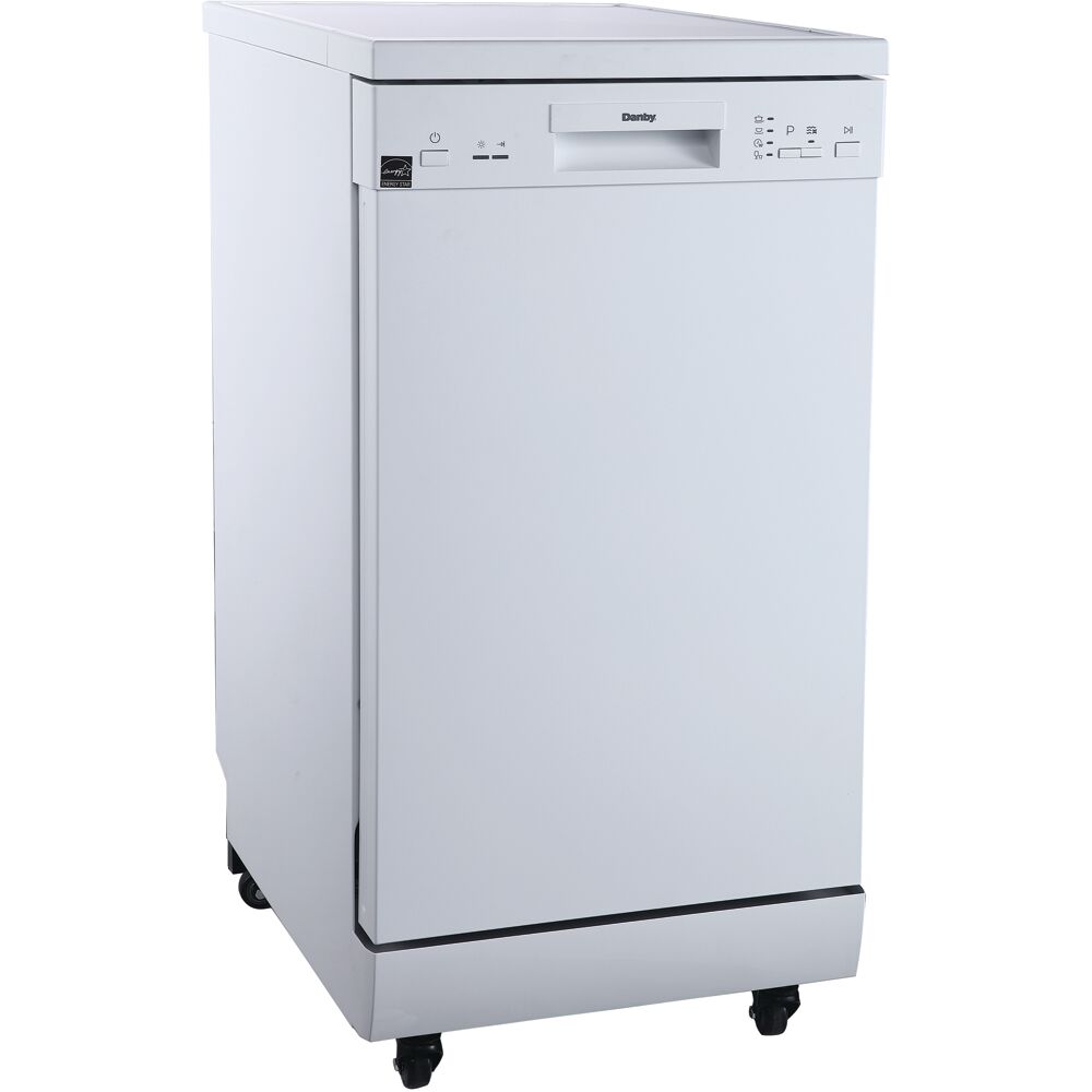 18" Portable Dishwasher, 8 Place Settings, SS Interior, 4 Wash Programs