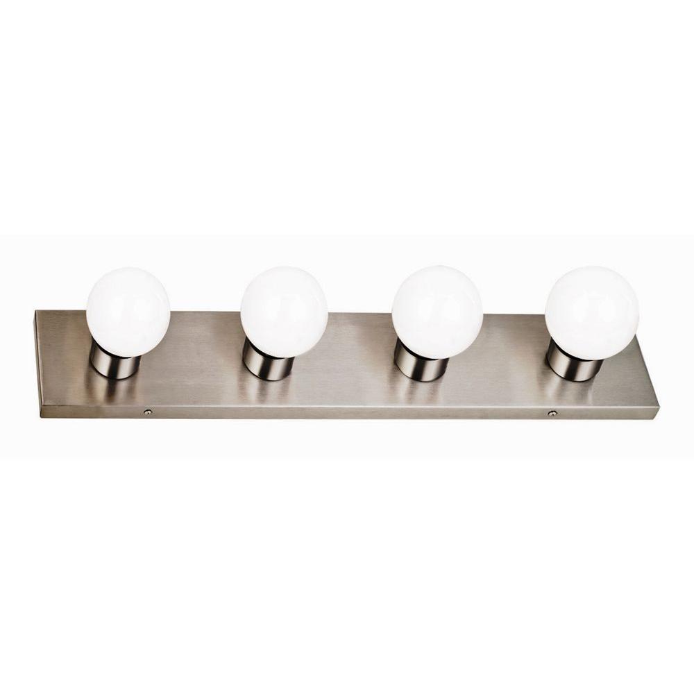 4-Light Vanity Wall Sconce, Satin Nickel