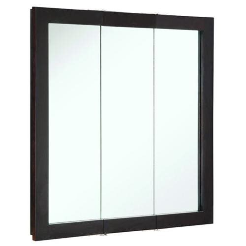 Ventura Espresso Tri-View Medicine Cabinet Mirror, 30" by 30"