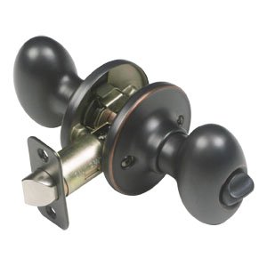 Egg 2-Way Latch Privacy Door Knob, Adjustable Backset, Oil Rubbed Bronze