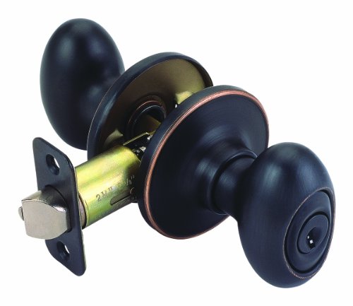 Egg 2-Way Latch Entry Door Knob, Adjustable Backset, Oil Rubbed Bronze