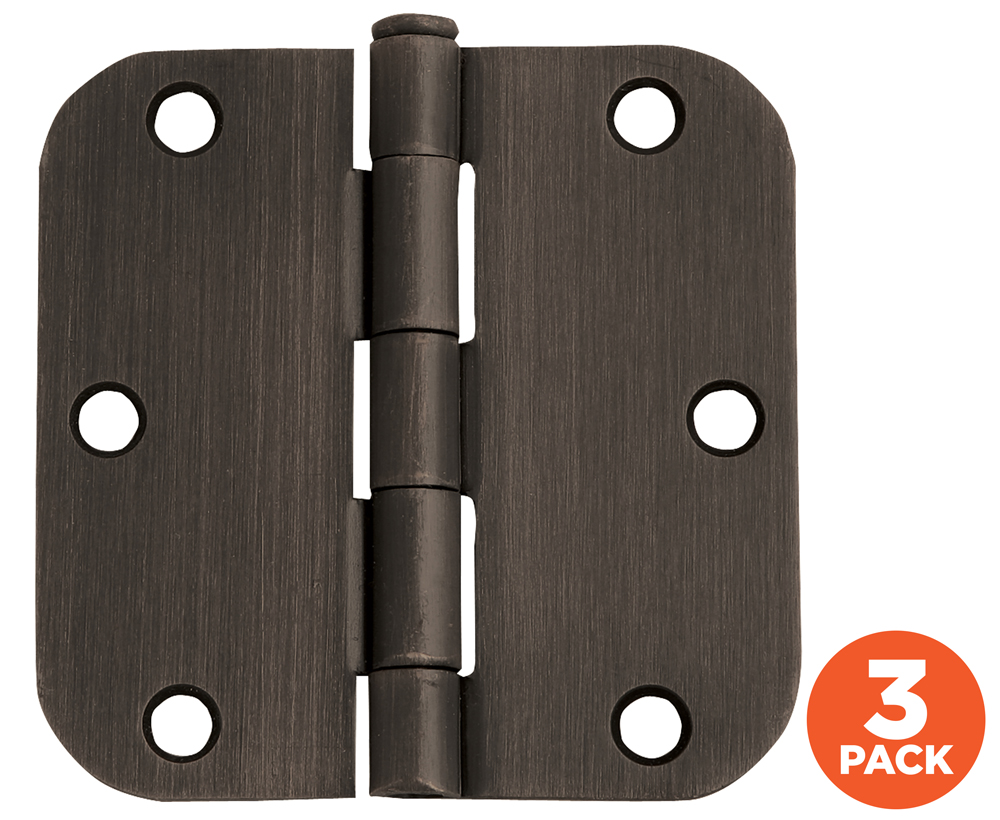 3-Pack Hinge 3.5", Oil Rubbed Bronze