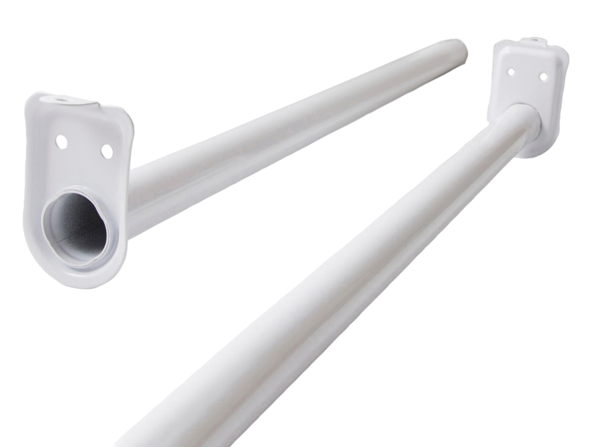 Design House 205823 Adjustable Closet Rod 30-48", White