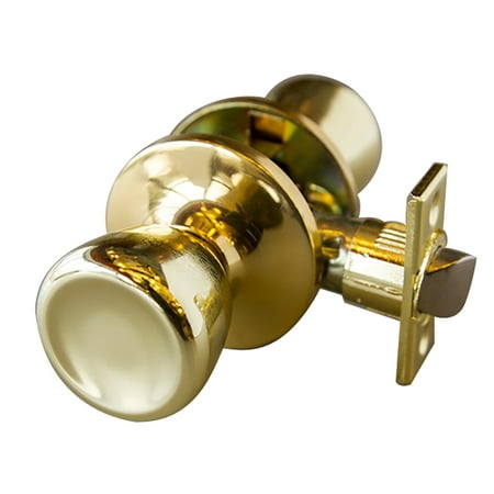 Design House 728303 Terrace 6-Way Latch Passage Door Knob, Polished Brass