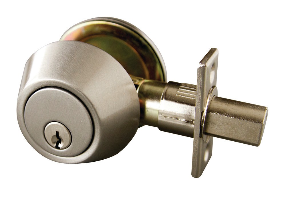 Design House 727446 Single Cylinder Deadbolt, Satin Nickel