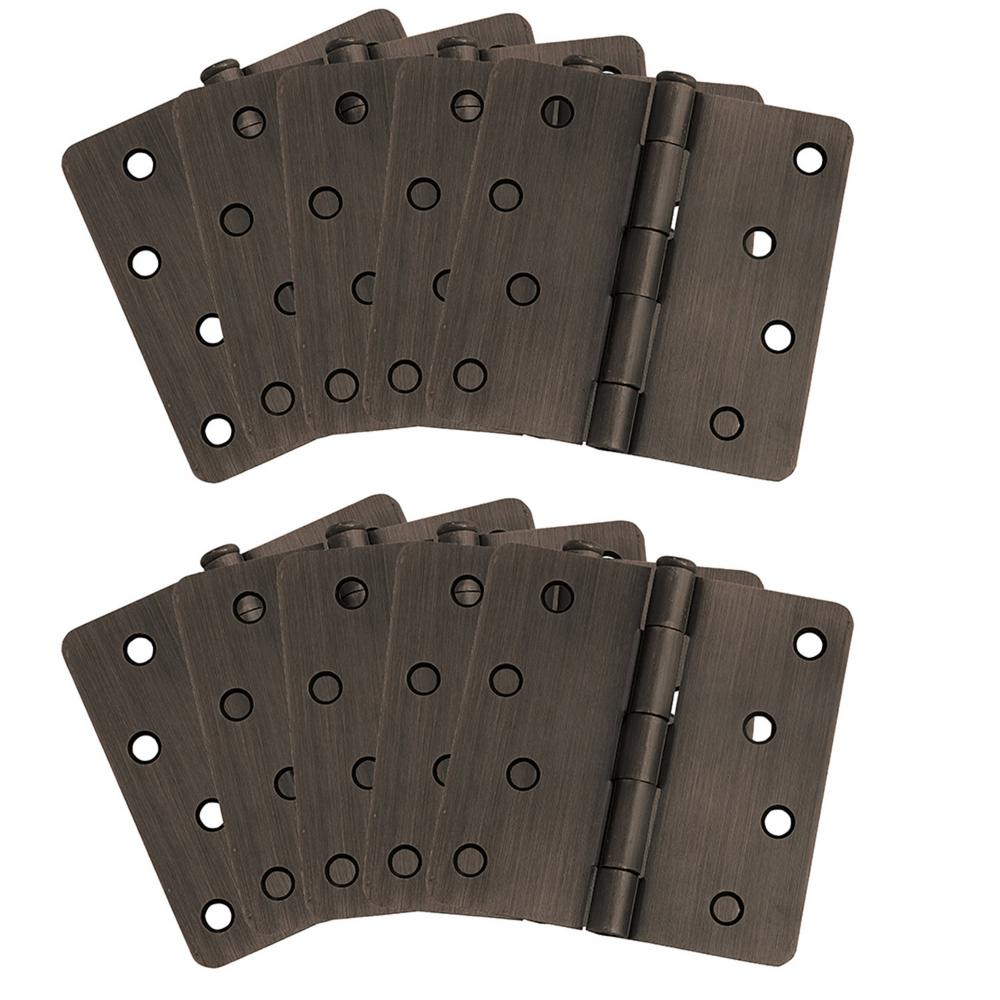 10-Pack Hinge 4", Oil Rubbed Bronze