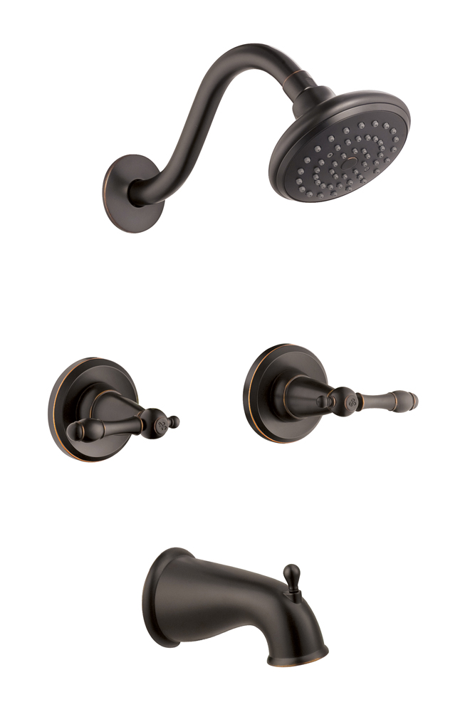 Design House 523472 Oakmont 2-Handle Faucet Tub and Shower, Oil Rubbed Bronze