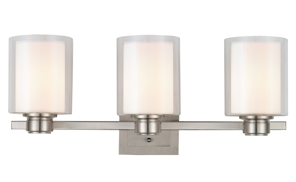 Design House 556159 Oslo 3-Light Vanity Light, Satin Nickel