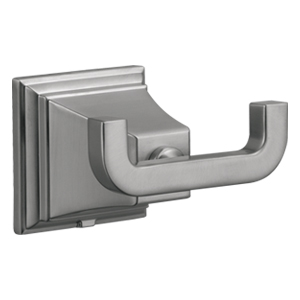 Torino Double Robe Hook, Satin Nickel