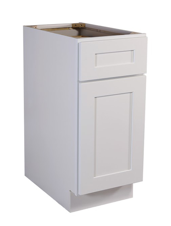 Brookings 18" Fully Assembled Kitchen Base Cabinet, White Shaker