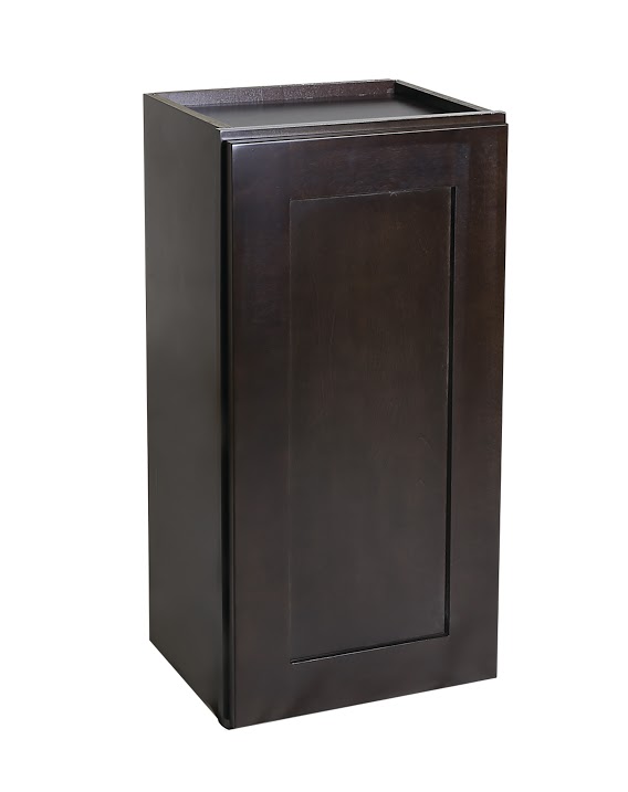 Brookings 15" Fully Assembled Kitchen Wall Cabinet, Espresso Shaker