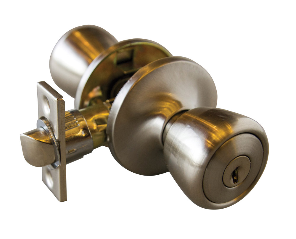 Design House 728394 Terrace 6-Way Universal Entry Door Knob, Satin Nickel