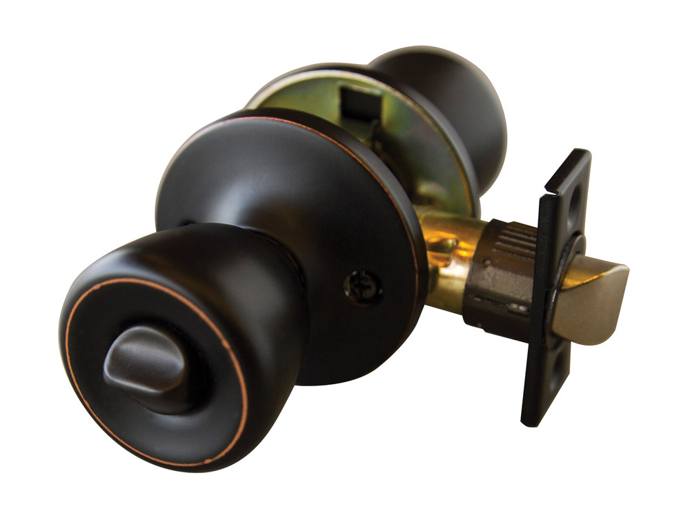 Design House 728725 Terrace 6-Way Latch Privacy Door Knob, Oil Rubbed Bronze