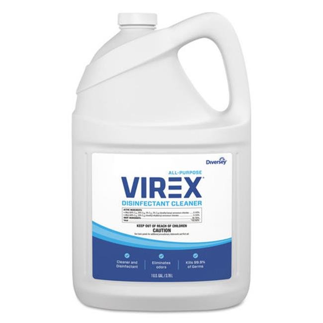Virex All-Purpose Disinfectant Cleaner, Lemon Scent, 1 gal Container, 2/Case