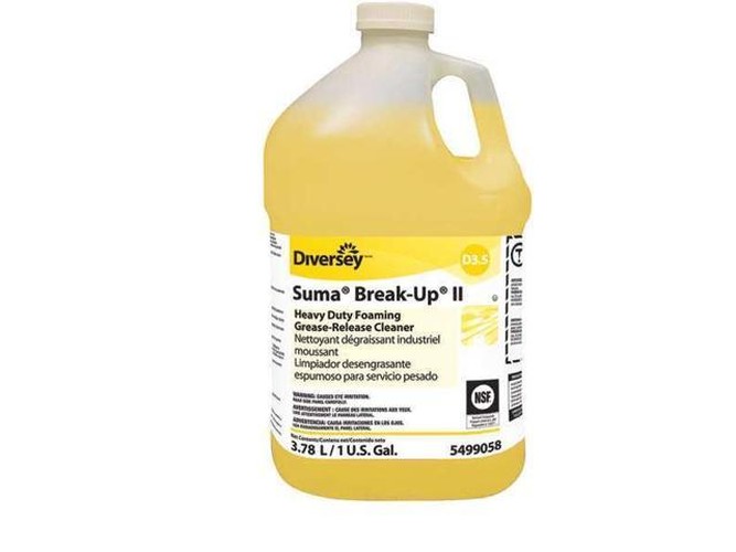 Suma Break-Up II D3.5 Heavy-Duty Foaming Grease-Release Cleaner, 128 oz Bottle, 4/Case