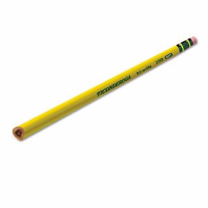 Tri-Write Wood-Cased Pencils, #2 HB Soft, Yellow, 12 Ct