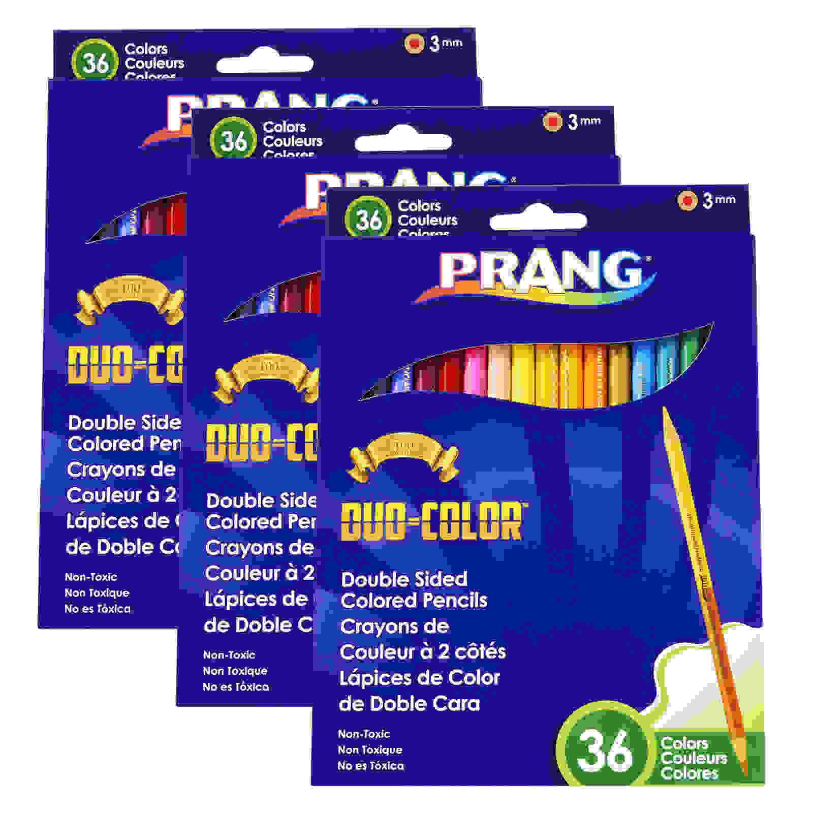 Duo Colored Pencils, 36 Color Set, 3 Sets