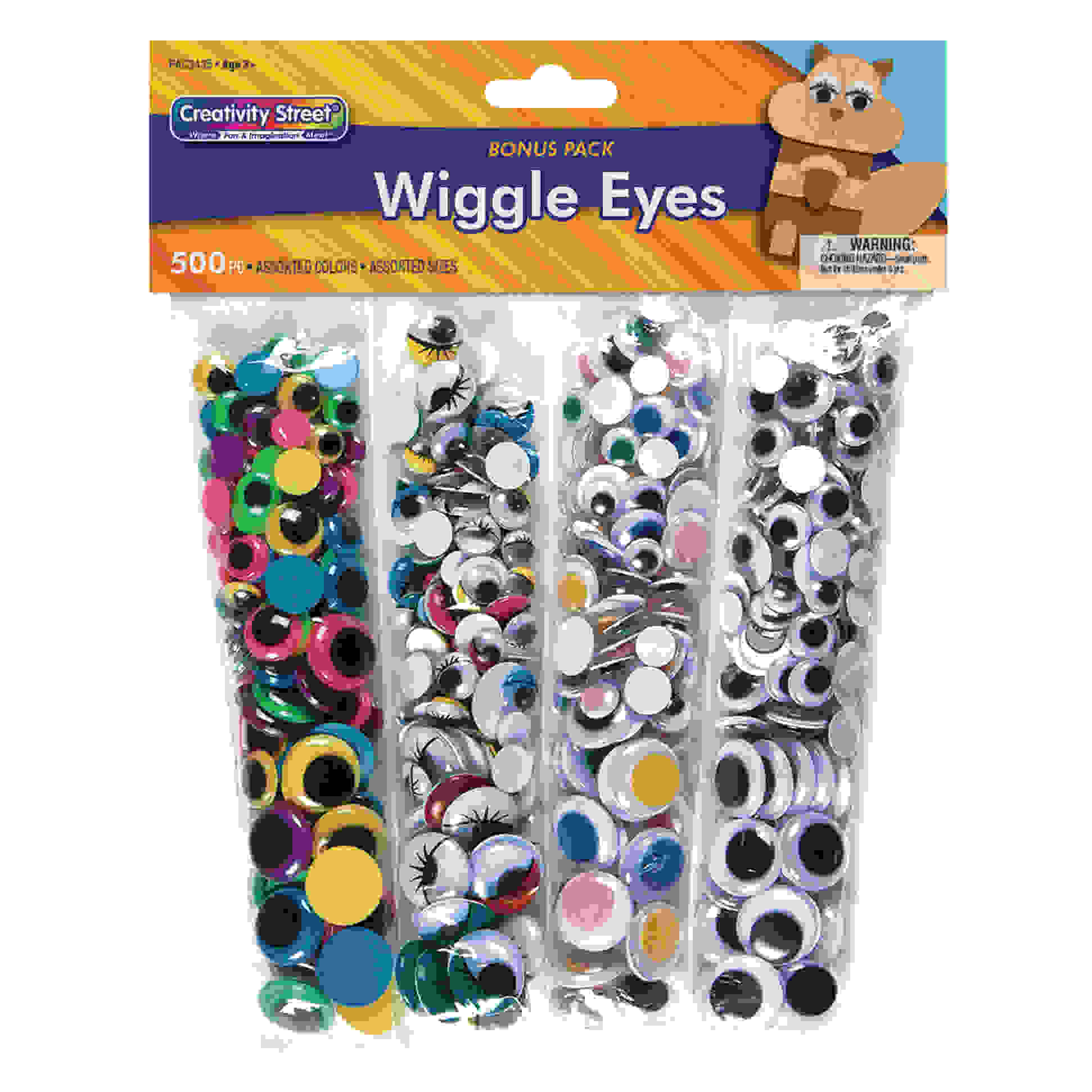 Wiggle Eyes, Assorted Colors & Sizes, 500 Pieces