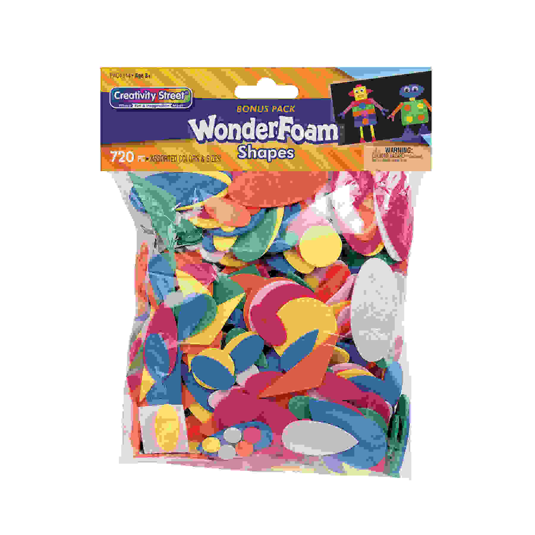 WonderFoam Shapes, Assorted Sizes, 720 Pieces