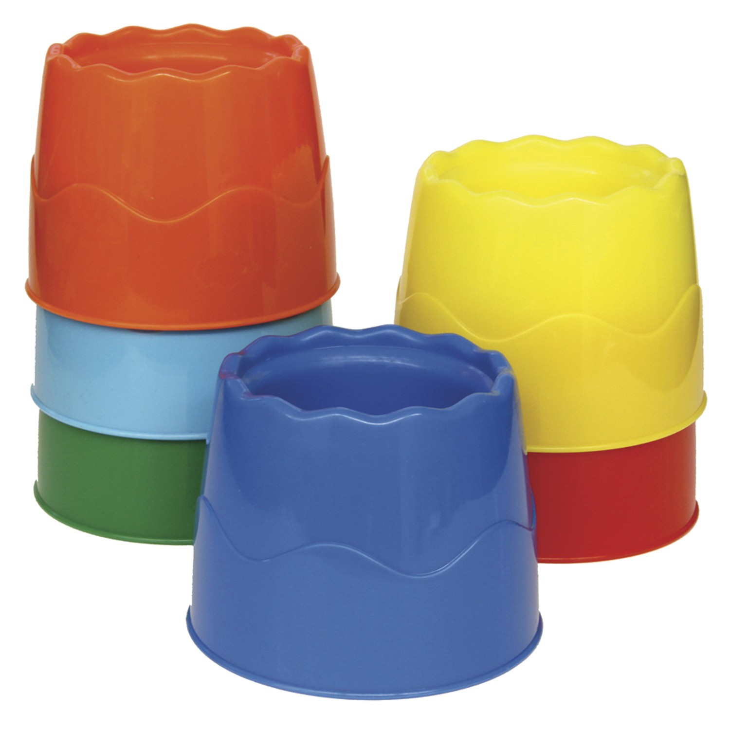 Stable Water Pots, Assorted Colors, 4.5" Diameter, 6 Pieces