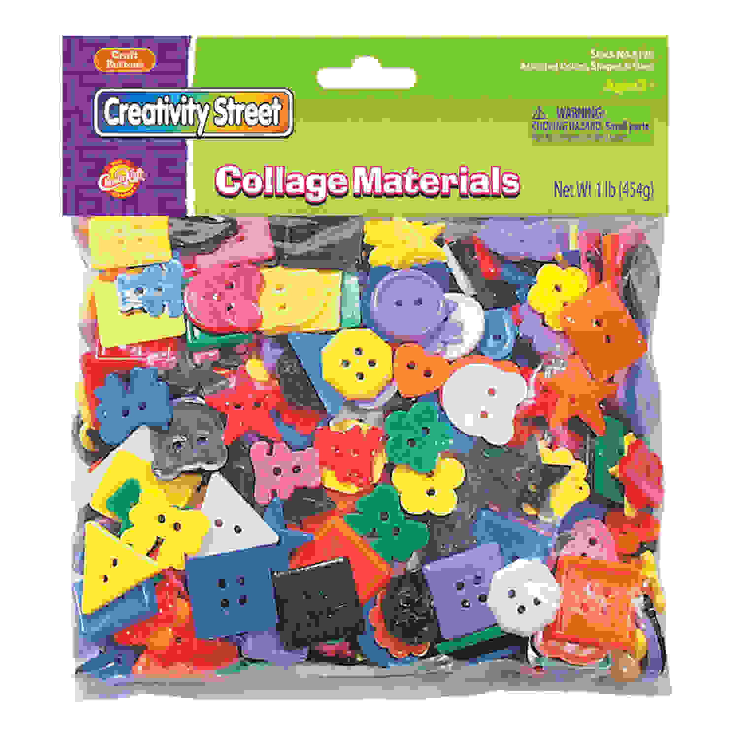 Plastic Buttons, Assorted Colors, 3/4" to 1", 1 lb