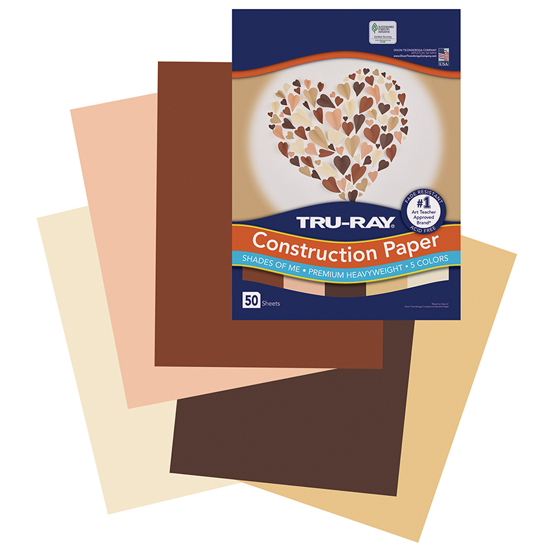 Construction Paper, Shades of Me Assortment, 9" x 12", 50 Sheets