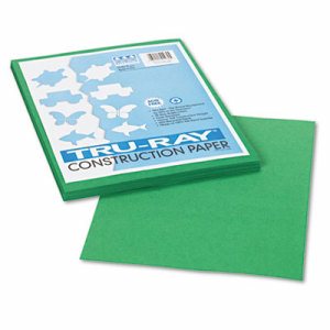 Construction Paper, Holiday Green, 9" x 12", 50 Sheets