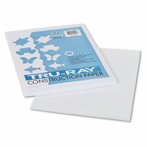 Construction Paper, White, 9" x 12", 50 Sheets