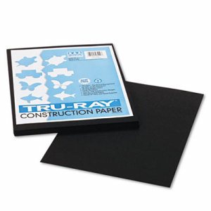 Construction Paper, Black, 9" x 12", 50 Sheets