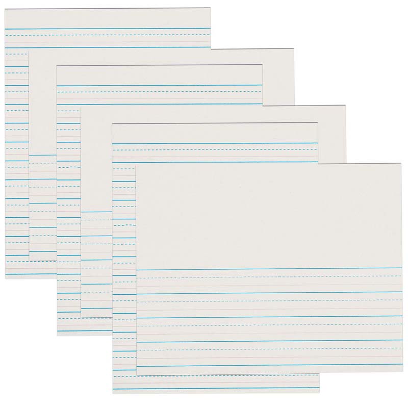 Newsprint Handwriting Paper, Skip-A-Line, Grades 2-3, 1/2" x 1/4" x 1/4" Ruled Short, 8-1/2" x 11", 500 Sheets Per Pack, 3 Packs