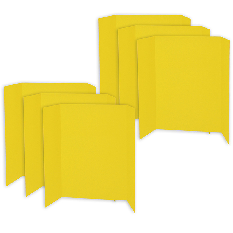 Presentation Board, Yellow, Single Wall, 48" x 36", Pack of 6