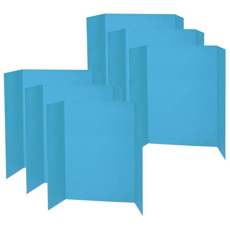 Presentation Board, Sky Blue, Single Wall, 48" x 36", Pack of 6